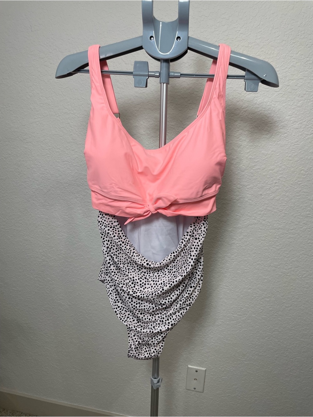 Eomenie One Piece Swimsuit Tummy Control Slimming Cutout Tie Knot Swimwear XL